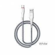 BOROFONE USB кабель Type-C BX25 3A, длина: 1 метр (белый-серебро) 5957 - BOROFONE USB кабель Type-C BX25 3A, длина: 1 метр (белый-серебро) 5957