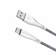 BOROFONE USB кабель Type-C BX25 3A, длина: 1 метр (белый-серебро) 5957 - BOROFONE USB кабель Type-C BX25 3A, длина: 1 метр (белый-серебро) 5957
