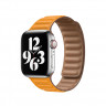 Ремешок Apple Watch 42mm / 44mm / 45mm / Ultra 49mm шагрень NEW кожаный на магнитах (горчичный) 7704 - Ремешок Apple Watch 42mm / 44mm / 45mm / Ultra 49mm шагрень NEW кожаный на магнитах (горчичный) 7704