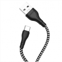 BOROFONE USB кабель Type-C BX39 3A, 1 метр (чёрно-белый) 5971