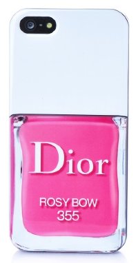 Чехол iPhone 5 5S SE пластиковый Лак Dior (розовый)