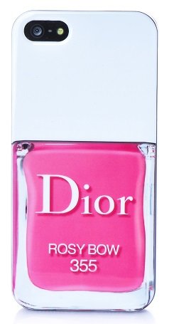 Чехол iPhone 5 5S SE пластиковый Лак Dior (розовый)