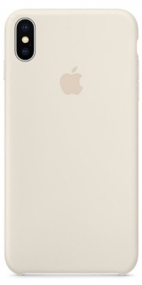 Чехол Silicone Case iPhone XS Max (серо-бежевый) 7848