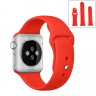 Ремешок Apple Watch 42mm / 44mm / 45mm силикон гладкий (красный) 6475 - Ремешок Apple Watch 42mm / 44mm / 45mm силикон гладкий (красный) 6475