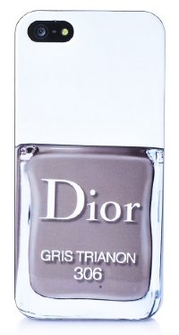 Чехол iPhone 5 5S SE пластиковый Лак Dior (серый)