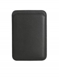 Магнитный картхолдер для кредитных карт Wallet MagSafe leather case (чёрный) 5175