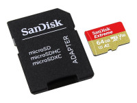 SanDisk Флэш карта Extreme microSD 64Gb 170/80 Mb/s V30 без ADP (7199)