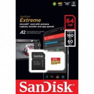 SanDisk Флэш карта Extreme microSD 64Gb 170/80 Mb/s V30 без ADP (7199) - SanDisk Флэш карта Extreme microSD 64Gb 170/80 Mb/s V30 без ADP (7199)