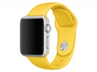 Ремешок Apple Watch 38mm / 40mm / 41mm силикон гладкий (жёлтый) 6339