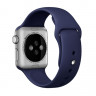 Ремешок Apple Watch 42mm / 44mm / 45mm силикон гладкий (тёмно-синий) 6475 - Ремешок Apple Watch 42mm / 44mm / 45mm силикон гладкий (тёмно-синий) 6475