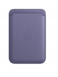 Магнитный картхолдер для кредитных карт Wallet MagSafe leather case (сиренивый) 5175