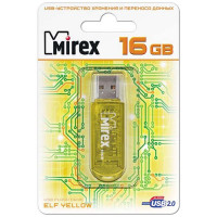 MIREX Флэш карта USB для компьютера 16Gb ELF YELLOW (жёлтый) 5018