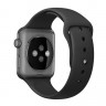 Ремешок Apple Watch 42mm / 44mm силикон гладкий (чёрный) 6475 - Ремешок Apple Watch 42mm / 44mm силикон гладкий (чёрный) 6475