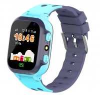 Smart Watch Kids Детские часы для контроля ребёнка модель Q16 версия LBS (голубой) 8579