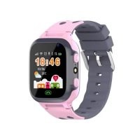 Smart Watch Kids Детские часы для контроля ребёнка модель Q16 версия LBS (розовый) 8579