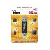 MIREX Флэш карта USB / micro USB для компьютера 16Gb SMART BLACK (чёрный) 5023