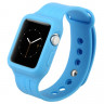 Baseus Ремешок Apple Watch 38mm / 40mm Противоударный силиконовый с кейсом (голубой) 2594 - Baseus Ремешок Apple Watch 38mm / 40mm Противоударный силиконовый с кейсом (голубой) 2594