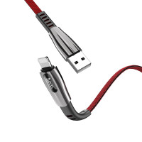 HOCO USB кабель U70 8-pin 2.4A, длина: 1,2 метра (красный) 6409
