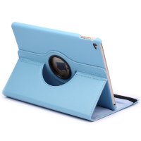 Чехол для iPad Air 2 / Pro 9.7 крутящийся кожаный 360° (голубой) 6001