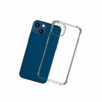 Чехол для iPhone 13 силиконовый усиленный с защитой для камеры (прозрачный) 29245