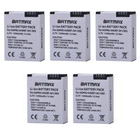 (5 ШТ) BATMAX Набор АКБ аккумулятор GoPro Hero 3 / 3+ AHDBT-301/302 3.7V 1250mAh Li-ion (белый) 23588