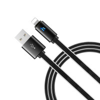 HOCO USB кабель UPL12 8-pin 2.4A, длина: 1,2 метра (чёрный) 6023
