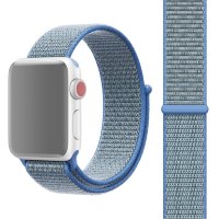 Ремешок Apple Watch 38mm / 40mm / 41mm нейлон на липучке (голубой) 5502