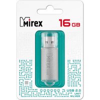 MIREX Флэш карта USB для компьютера 16Gb UNIT SILVER (серебро) 5007