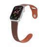Ремешок Apple Watch 42mm / 44mm / 45mm / Ultra 49mm кожаный pin-and-tuck (кофе) 1545 - Ремешок Apple Watch 42mm / 44mm / 45mm / Ultra 49mm кожаный pin-and-tuck (кофе) 1545