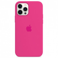 Чехол Silicone Case iPhone 12 Pro Max (фуксия) 3826