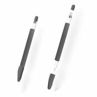 Силиконовый набор защиты 4 в 1 для Apple Pencil 1 (серый) 83211 - Силиконовый набор защиты 4 в 1 для Apple Pencil 1 (серый) 83211