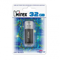 MIREX Флэшка USB для компьютера 32Gb UNIT BLACK (чёрный) 6422 - MIREX Флэшка USB для компьютера 32Gb UNIT BLACK (чёрный) 6422