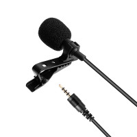 Петличный микрофон AUX 3.5mm с металлической прищепкой для телефона (4457)