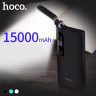 HOCO Внешний аккумулятор Power Bank B27 с фонариком 15000mAh 2.1A (чёрный) 5332 - HOCO Внешний аккумулятор Power Bank B27 с фонариком 15000mAh 2.1A (чёрный) 5332