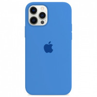 Чехол Silicone Case iPhone 12 Pro Max (тёмно-голубой) 3826