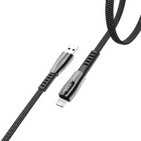 HOCO USB кабель U70 8-pin 2.4A, длина: 1,2 метра (тёмно-серый) 6409