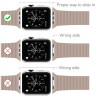 Ремешок Apple Watch 38mm / 40mm шагрень кожа (синий) 2003 - Ремешок Apple Watch 38mm / 40mm шагрень кожа (синий) 2003