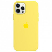 Чехол Silicone Case iPhone 12 Pro Max (лимонный) 3826