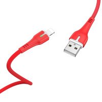 HOCO USB кабель X45 8-pin 2.4A, длина: 1 метр (красный) 7079