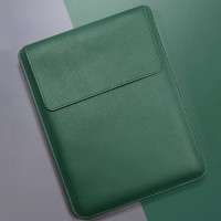 БРОНЬКА Чехол-конверт для MacBook Pro / Air 15" PU кожа + кейс для мыши / зарядки / кабеля (тёмно-зелёный) 7028