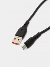 DENMEN USB кабель micro D06V 2.4A 1 метр (чёрный) Г-14 4187