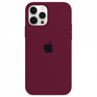 Чехол Silicone Case iPhone 12 Pro Max (бордо) 3826