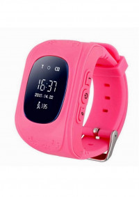 TIROKI Детские часы для контроля ребёнка модель Q50 версия GPS + датчик снятия с руки (розовый) 3908