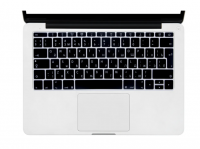 БРОНЬКА Накладка на клавиатуру MacBook 12 (A1534) / Pro 13 2016-2017 (A1708) без Touch Bar силикон EU (чёрный) 9211