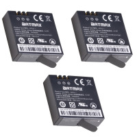 (3 ШТ) BATMAX Набор АКБ аккумулятор AZ16-1 для Xiaomi Yi 4K / 4K+ / Yi Lite 4.4V 1400mAh Li-ion (24967)