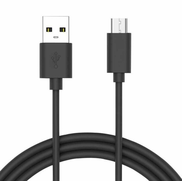 DENMEN USB кабель micro D02V 2.4A 1 метр (чёрный) Г-14 4183