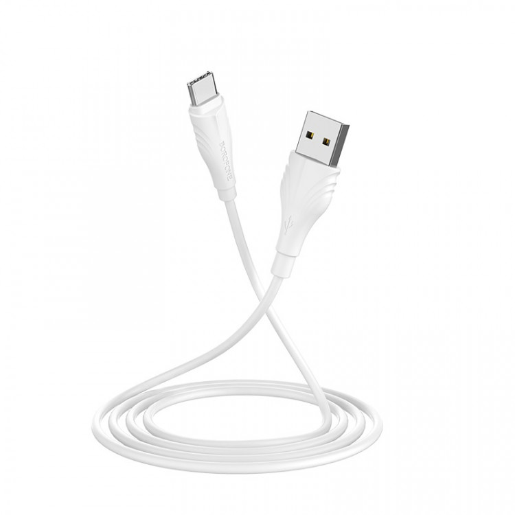 BOROFONE USB кабель Type-C BX18 3A, 1 метр (белый) 1731