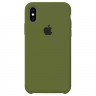 Чехол Silicone case iPhone X / XS (хаки) 5887 - Чехол Silicone case iPhone X / XS (хаки) 5887