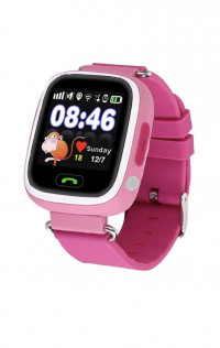 TIROKI Детские часы для контроля ребёнка модель Q90 версия GPS + WiFi + датчик снятия с руки (розовый) 3915