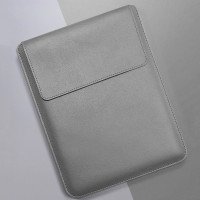 БРОНЬКА Чехол-конверт для MacBook Pro / Air 15" PU кожа + кейс для мыши / зарядки / кабеля (тёмно-серый) 7028